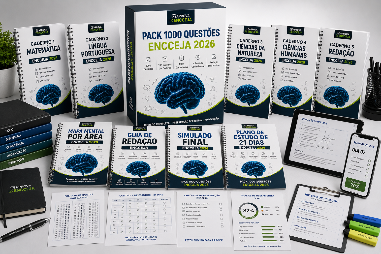 Pack 1000 Questões ENCCEJA 2026